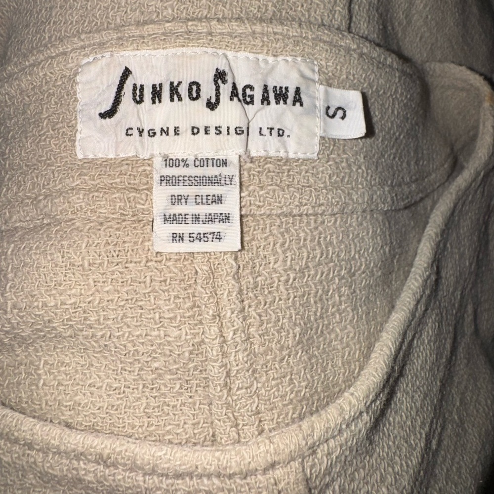 Junko Sagawa Vintage Tan 3/4 Sleeve Top - Picture 7 of 8